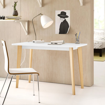 Cacia Solid Wood Writing Desk