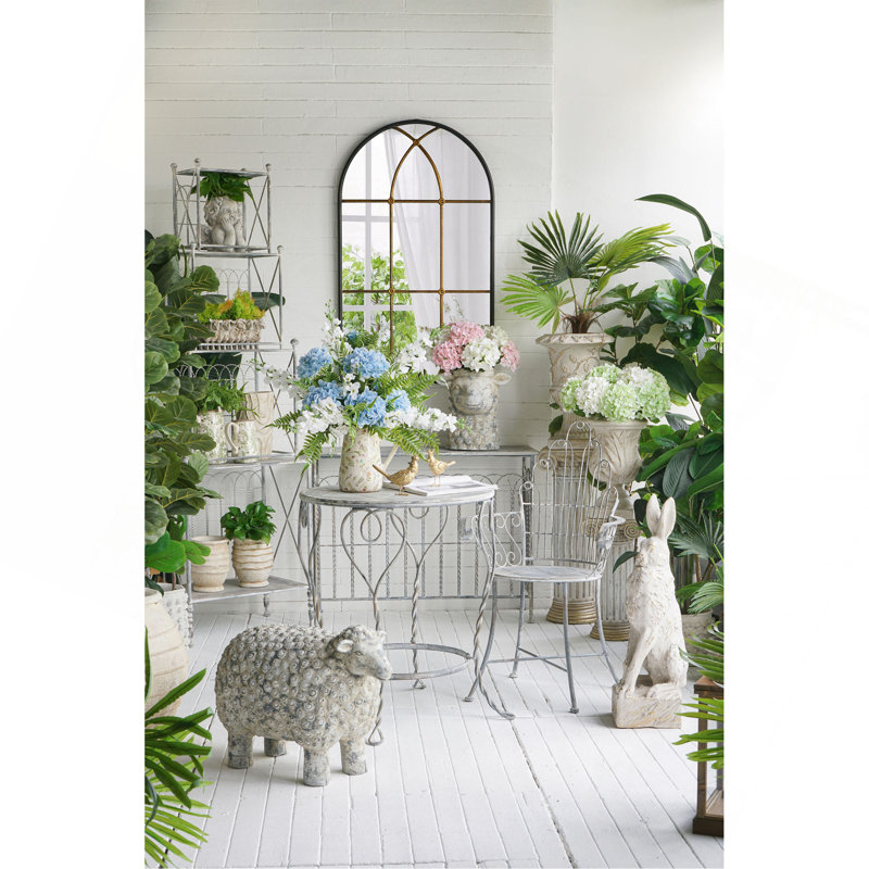 Étagère antique en fer à 3 niveaux 25,5 x 17 x 80,5 po - patiné, présentoir pour la cuisine, la salle de bain, le salon ou le patio