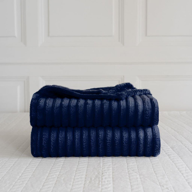 Machine Woven Throw Blanket, Blue, 200cm x 150cm