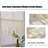 Sheer Window Valance 1 Panel, Light Filtering Window Treatment Curtain Linen Lace Border Rod Pocket For Kitchen Bathroom Bedroom Home Decoration Beige White, 53.94X35.43In