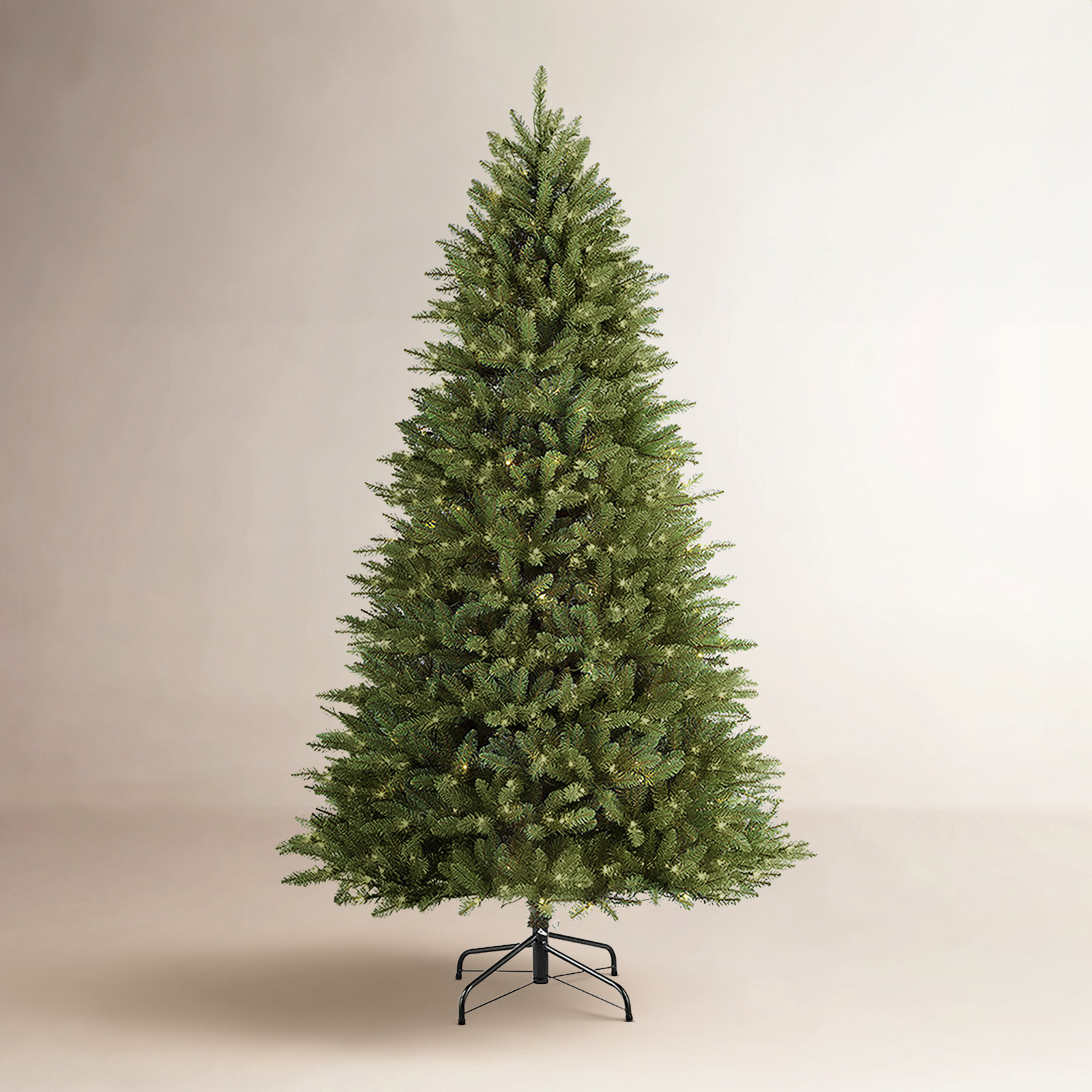 The Holiday Aisle® Fraser 90'' H Green Realistic Artificial Fir Christmas Tree with 600 Lights & Reviews | Birch Lane