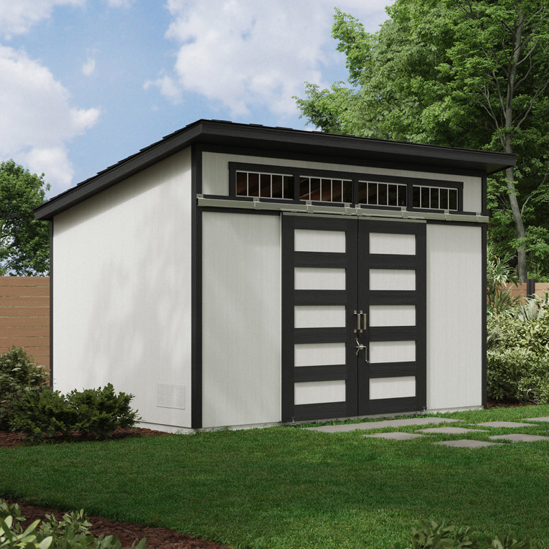 Palisade Wood Storage Shed 12 ft. W x 7.5 ft. D, No