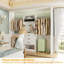 25" - 96” W Closet System with Wooden Drawers and Hanging Rods(Cut to Fit)-1075606034