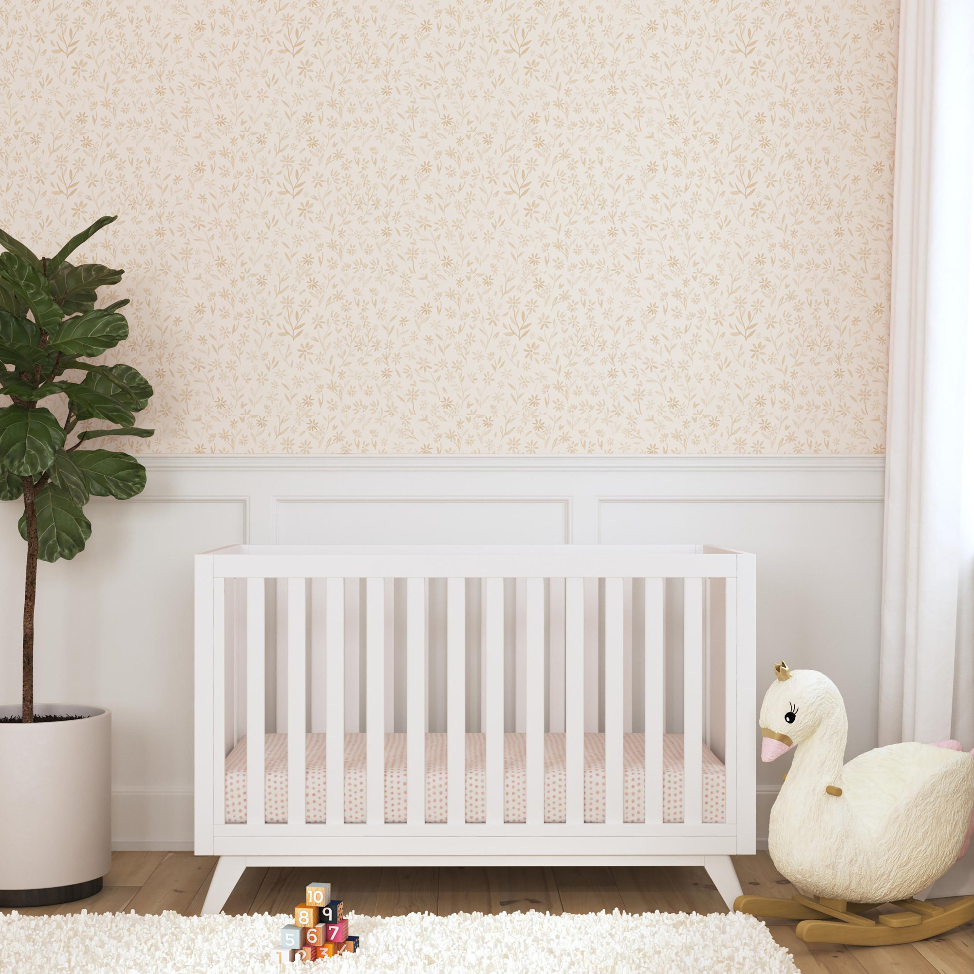 Otto 3-In-1 Convertible Crib, White