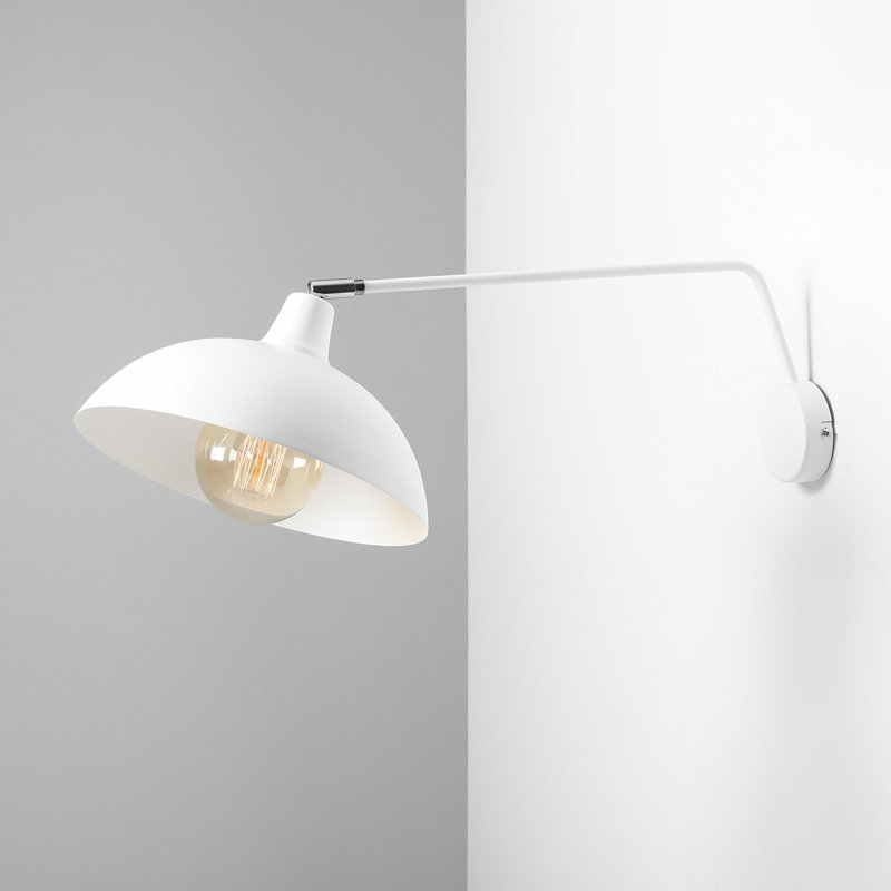 Haracha Steel Swing Arm Sconce, White