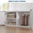 Hall Tree with Shoe Storage Bench 4 in 1 Entryway Bench with Coat Rack  Adjustable Shlef  2 Wood Door Wooden Hall Tree