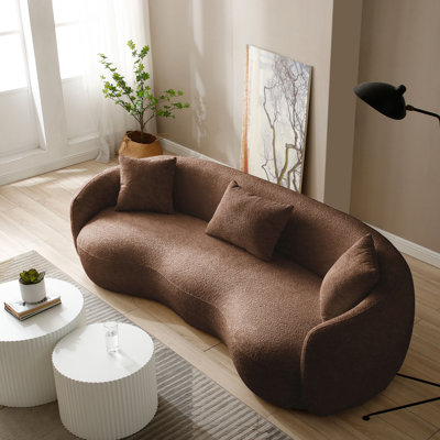 Yazgur Boneless 93.6" Curved Modern Upholstered Sofa