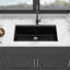 Évier de cuisine en quartz 30 po x 19 po noir - Granite-121609641