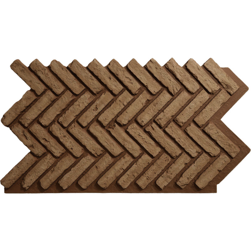 Panneau de fausses briques à chevrons EverStone, l 46 1/2 po x H 25 1/4 po x P 1 po, couleur terre cuite, Terracotta