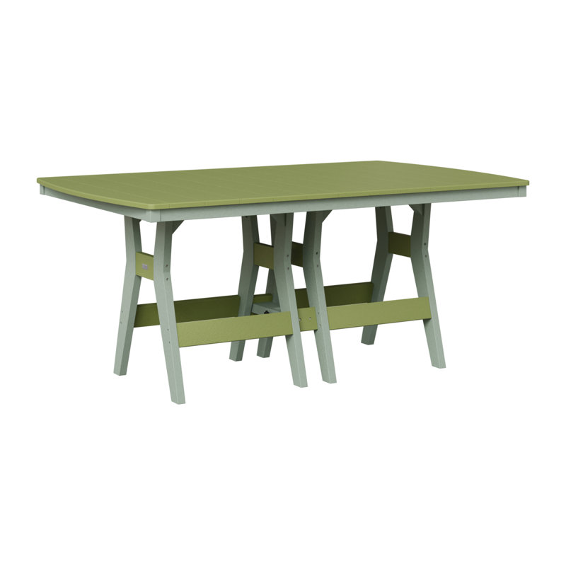 Table de bar rectangulaire 72 po Berlin Gardens Harbor, Écume de mer, écume de mer, H 38,87 po x l 72 po x P 44 po, Vert kiwi