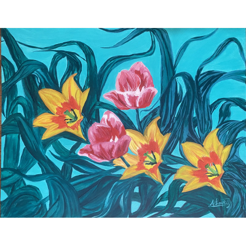 Feelings 099 Print by Alicia Lopez, 17.25" H x 21.25" W x 0.875" D