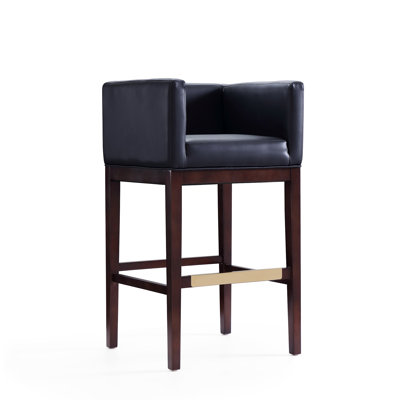 Yaden Upholstered Counter Stool with Solid Wood Frame