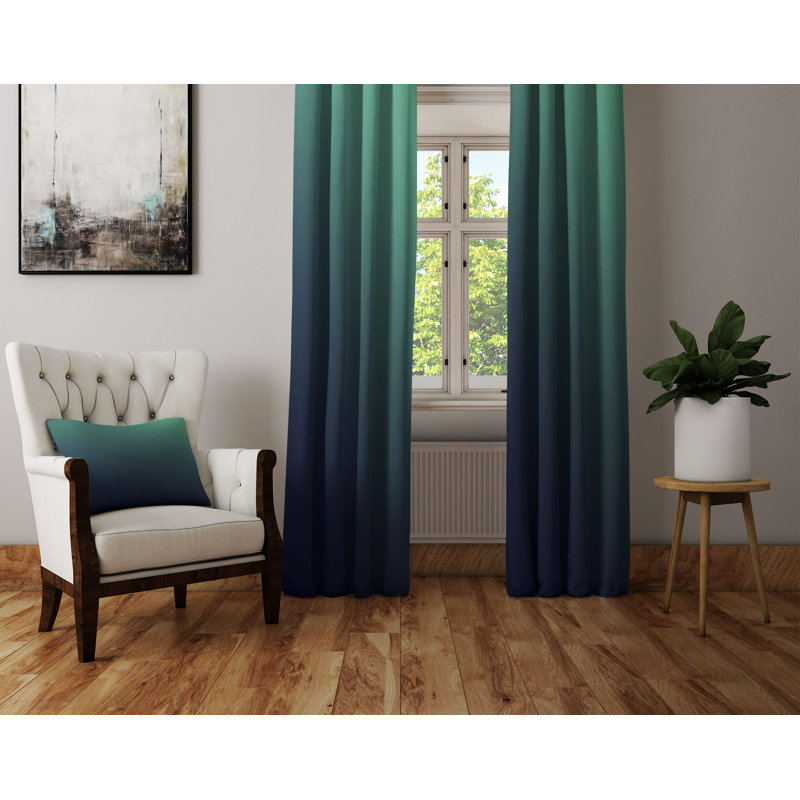 Panneaux de rideaux simples semi-transparents Emerald, l 20 po x L 61 po