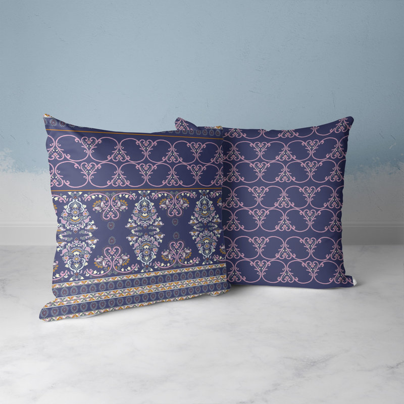 Housse et insert de coussin décoratif intérieur / extérieur en polyester / mélange de polyester, 20 po x 20 po, Mauve
