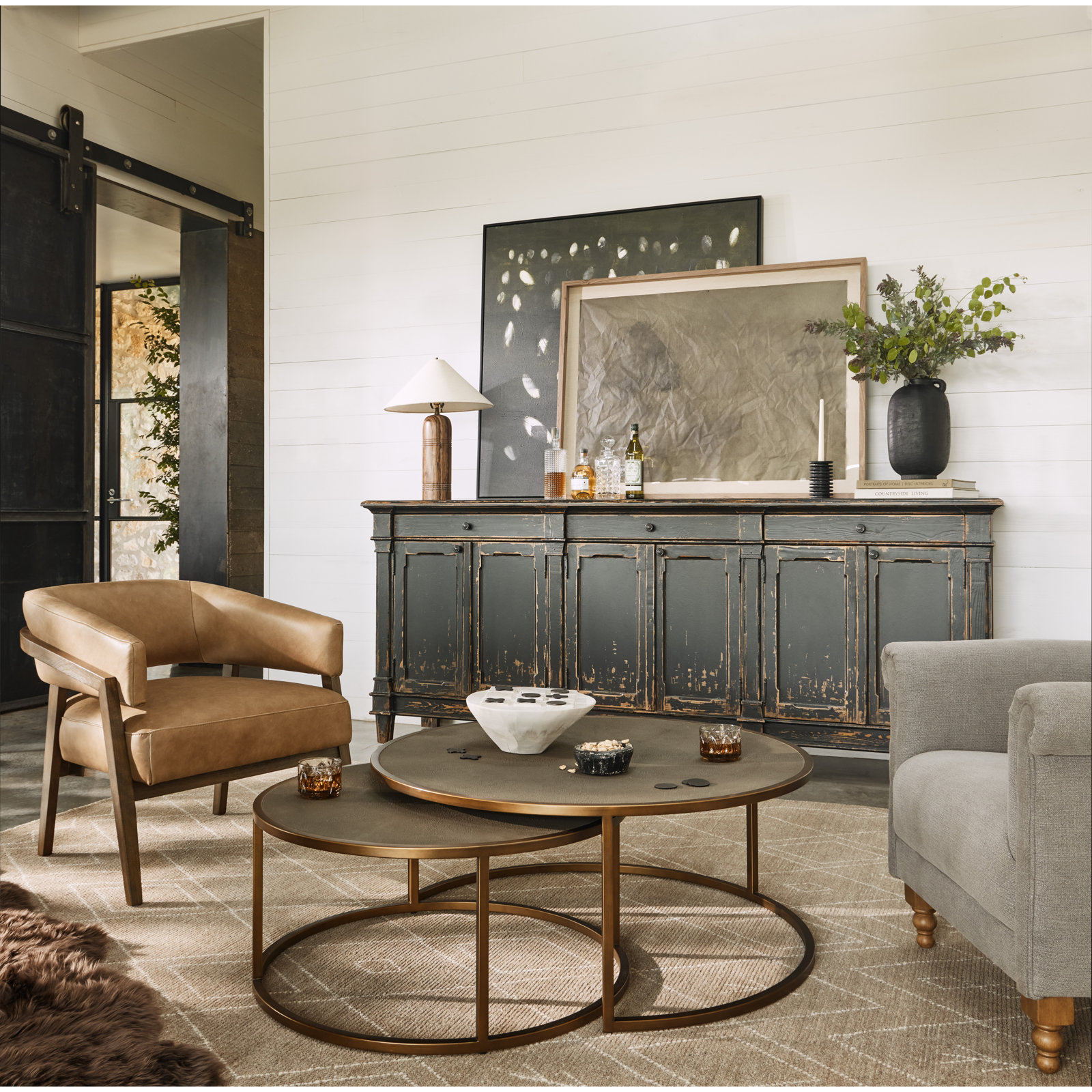 Ellettsville 96.25'' Sideboard, Distressed Black