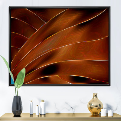 Abstrait brun frais - œuvre d'art moderne sur toile
