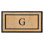Danielian Rubber Coir Classic Border Monogrammed Doormat  24" x 48" Non-Slip Outdoor Door Mat