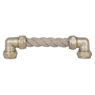 Brass And Rope Pull - Natural