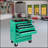 7 DRAWERS MULTIFUNCTIONAL TOOL CART WITH WHEELS-GREEN