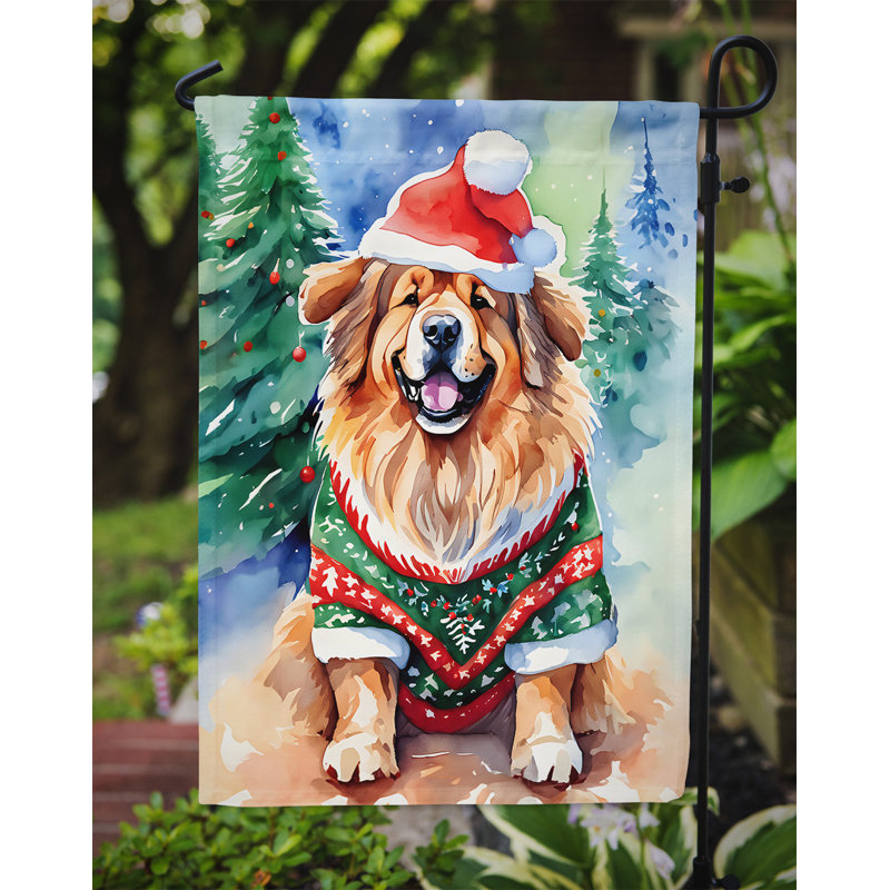 Polyester double face Noël, H 15,5 po x l 11,25 po