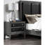 Mobilier de chambre à coucher 2, gris, similicuir rembourré, table de chevet en placage de bouleau, 2 tiroirs, cuir, base d'ingénierie