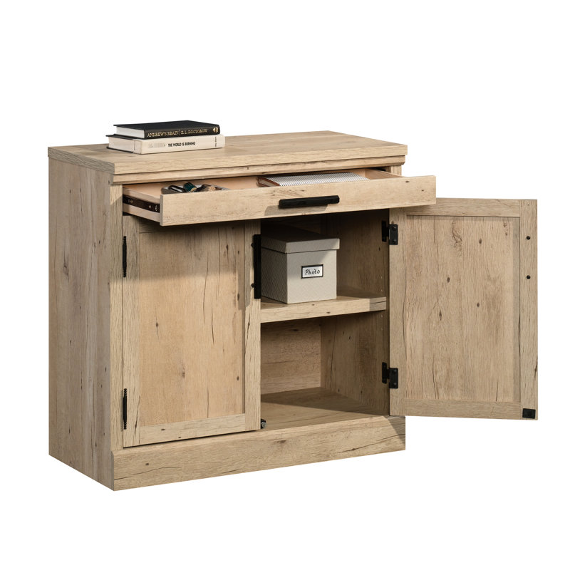 Finition brune, bureau, commode décorative, base, tiroir de rangement, option compacte, petits espaces de travail bruns, tablettes réglables, rangement bien organisé