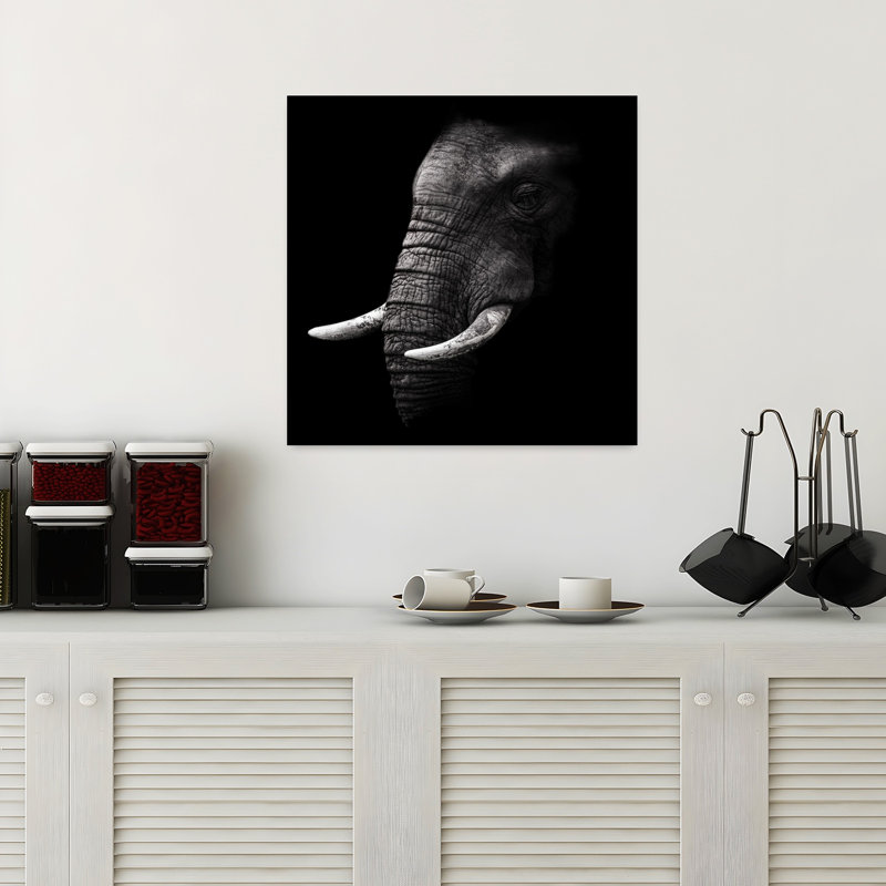 Art contemporain Art éléphant contemporain, H 18 po x l 18 po