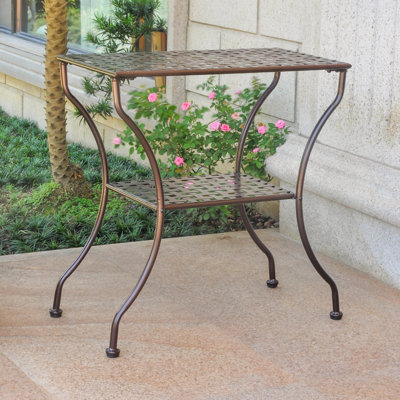 Arvind Rectangular Metal Outdoor Buffet & Console Table , 28.5'' in. W 15'' in. D