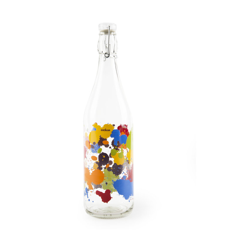 Excelsa Dripping 1000ml Glass Water Bottle