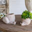 Pot à fleurs décoratif sable et ciment avec finition texturée beige-1909568257