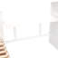 Lit superposé simple en L avec 3 tiroirs, bureau portable et garde-robe-628328908