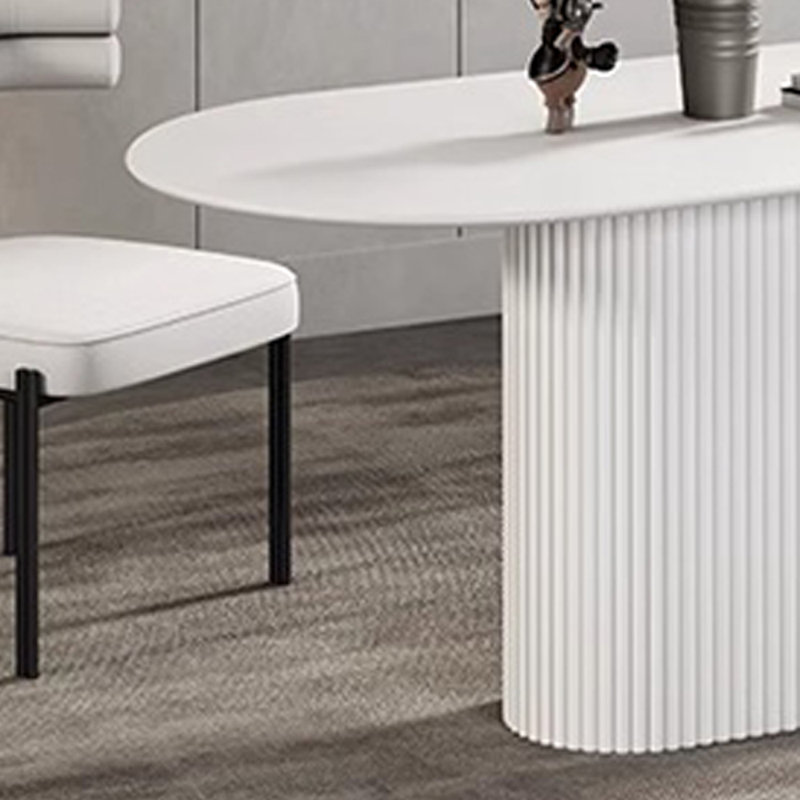 Table et chaise ovales simples et pratiques, H 29,5 po x L 70,8 po x l 35,4 po