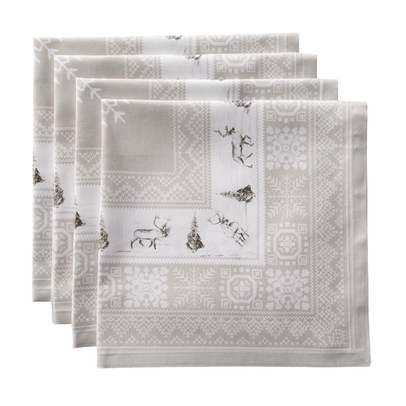 Serviettes de table Maison d'Hermine Cozy Christmas 100 % coton - 51 x 51 cm
