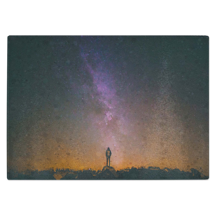 Glass Milky Way Dreams in Abstract Chopping Board, 39 cm W x 28.5 cm L