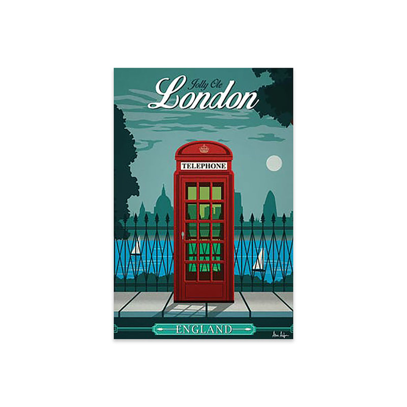 Londres - sans cadre, impression, H 24 po x l 16 po x P 1 po, Plastique / acrylique