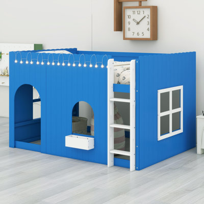 Sturdy Loft Bed, Decorative Warm LED Light String