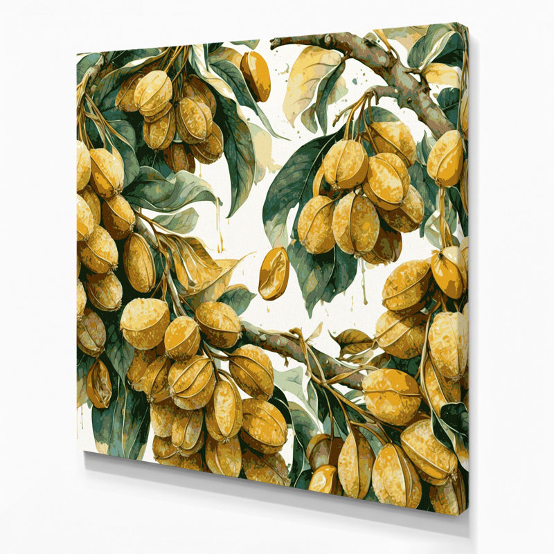 «Fruit Longan Brown», art mural sur toile, H 32 po x l 32 po