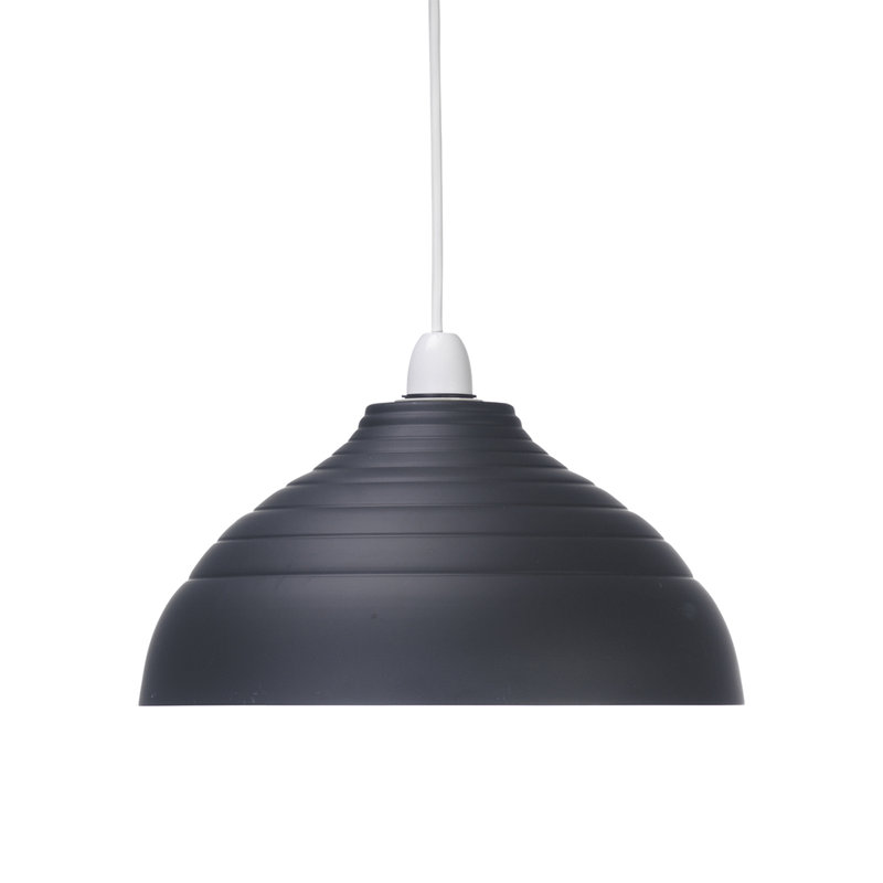 15 cm H Cylinder Pendant Shade ( Hook & Loop Fastener ) in Black
