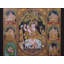 Lord Krishna avec Yashodya Maya et Wifes Tanjore, peinture avec cadre