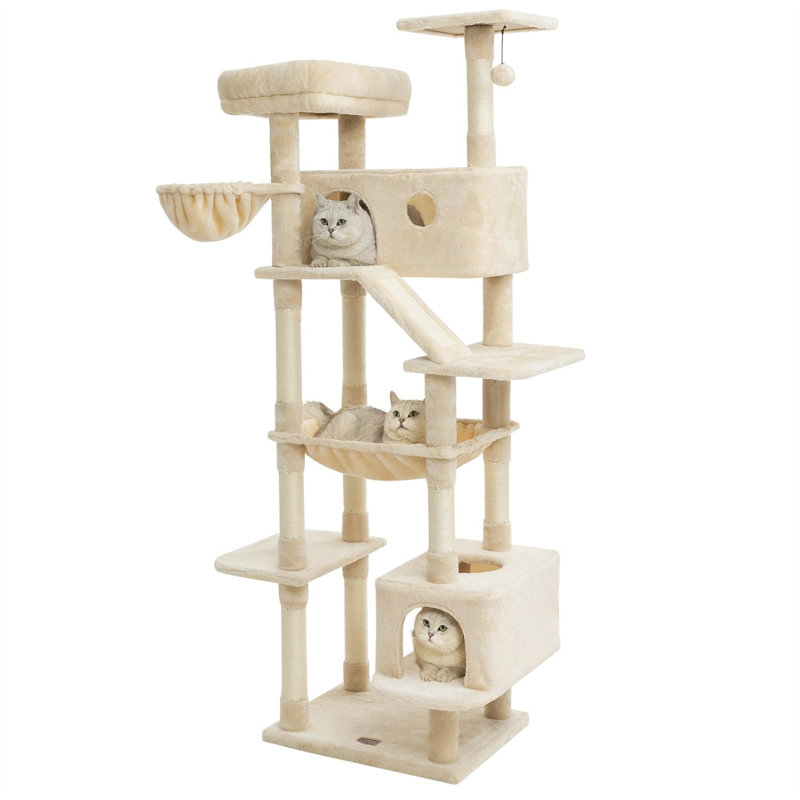 Arbre à chat H 72,99 po Eustach, Beige