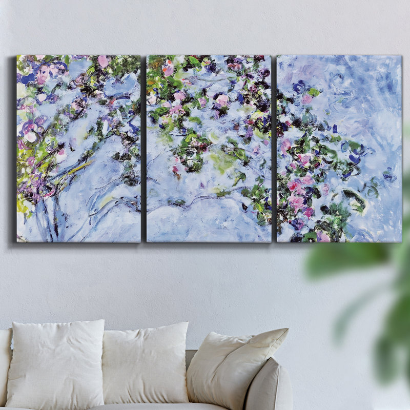 «Banff Birch Grove» sur toile, reproduction de 3 pièces, H 36 po x l 72 po x P 2 po