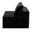 Canapé modulaire à compression noir en velours côtelé, fauteuil d'appoint sans pieds pour chambre à coucher