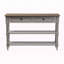 Console en bois et gris à deux tiroirs Gunars H 31,09 po x l 46,54 po x P 11,46 po Gunars