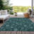 Washable Floral Indoor / Outdoor Rug-109536970