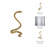 Markitta Snake Figurine Aluminum Metal Boho Style 10 Inch Gold Decorative Sculpture for Home Office Living Room Decor