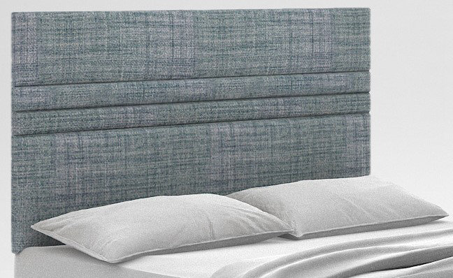 Elsa Upholstered Headboard, Wool Sky, Small Double (4')