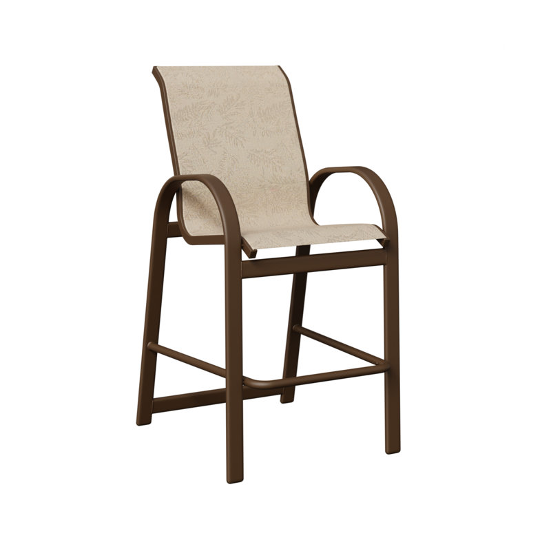 Fauteuil de bar berlinois Berlin Gardens, Filon de bois mesquite, Feuillage tropical