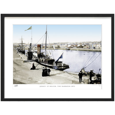 Jersey, St Helier, The Harbour 1893 by Francis Frith - Single Picture Frame Print
