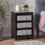 Table de chevet 3 tiroirs en bois