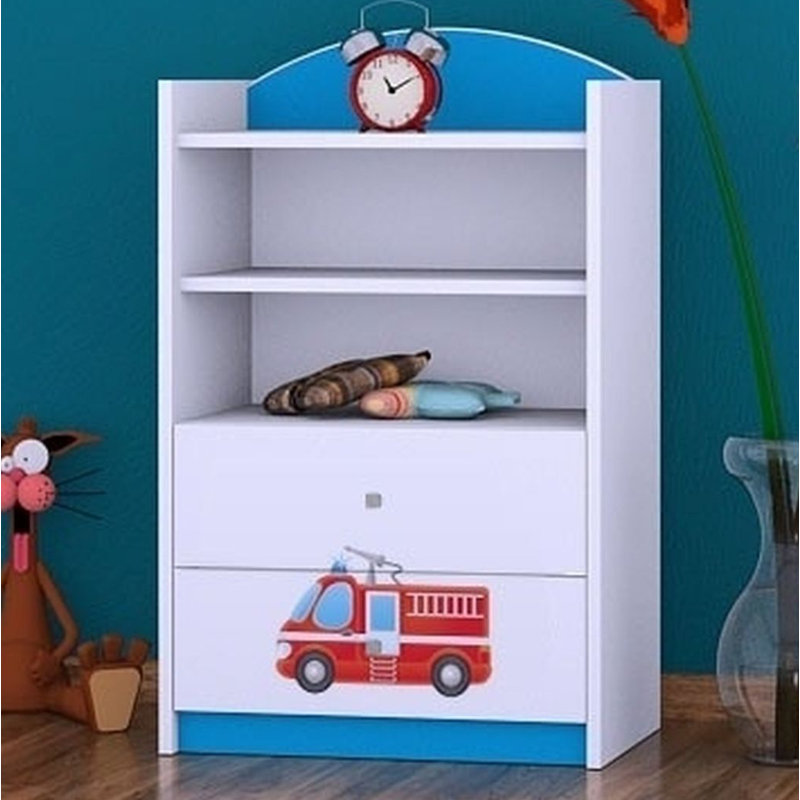 Lena 96cm H X 60cm W Transportation Kids Cube, Blue